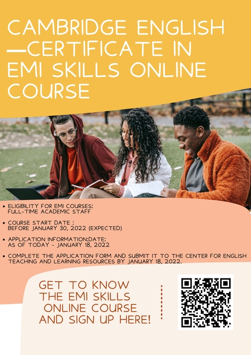 110-2 Sign up for the Cambridge English-Certificate in EMI Skills Online Course圖片
